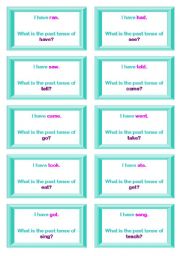 English Worksheet: Loop Game - Irregular Verbs