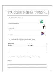 English Worksheet: You should see a doctor...