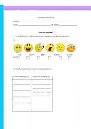 English worksheet: Feelings