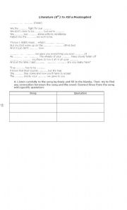 English worksheet: To Kill A Mockingbird - Oasis Little by Little