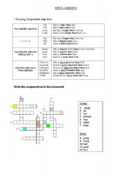 English worksheet: Forming Comparative Adjectives