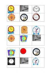 English Worksheet: Time Bingo 6 boards