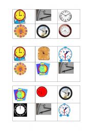 English worksheet: Time Bingo 6 boards