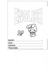 English Worksheet: ENGLISH COPY BOOK COVER