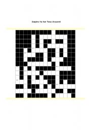 English Worksheet: Past Tense Cross word