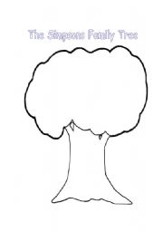 English worksheet: The Simpsons Family Tree activity