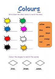 English Worksheet: Colors