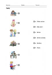 English worksheet: Family - Worksheet