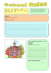 English Worksheet: School rules