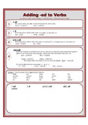 English Worksheet: Spelling -ed words