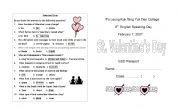 English worksheet: Valentines Day Questionnaire