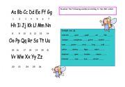 English worksheet: Practice ABC Order