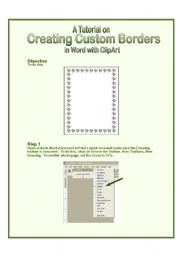 English Worksheet: Custom Border Tutorial