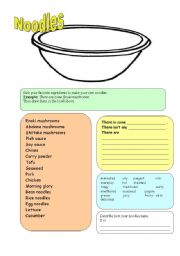 English worksheet: noodles