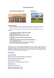 English worksheet: THE WHITE HOUSE