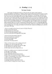 English Worksheet: Intermediate Reading Test