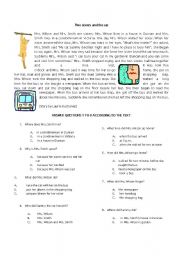 English Worksheet: READING TEST 