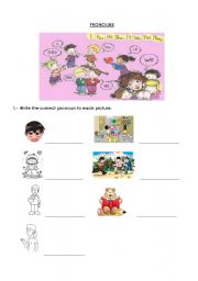 English Worksheet: Pronouns Activity