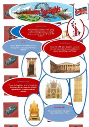 English Worksheet: London Top Sights Part1 (Two Pages)