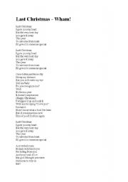 English Worksheet: Last christmas song