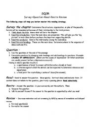 English Worksheet: SQ3R