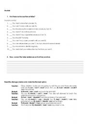 English Worksheet: Modals