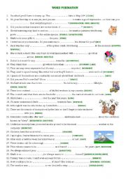 English Worksheet: word formation