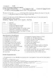 English Worksheet: Crime vocabulary