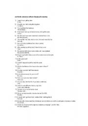 English Worksheet: rewrite the sentences without changing the meaning
