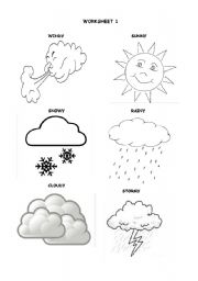 English Worksheet: Weather (2/2)