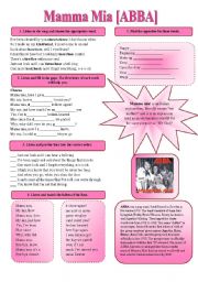 Dancing Queen - ABB (Activity) song…: English ESL worksheets pdf & doc