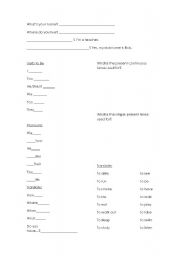 English worksheet: Homework basic 1