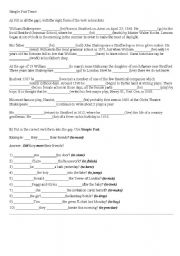 English Worksheet: past simple exercises