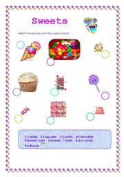 English Worksheet: Sweets