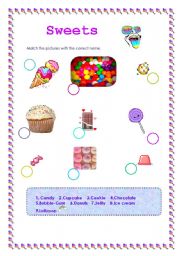 English worksheet: Sweets