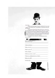 English Worksheet: Charlie Chaplin