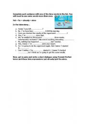 English Worksheet: present perfect dialogue