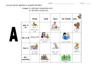 English Worksheet: revision A