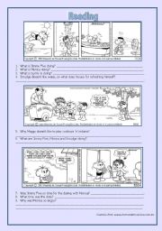English Worksheet: Reading Comics