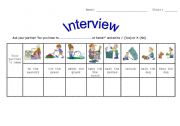 English Worksheet: interview