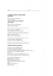 English worksheet: lend and borrow