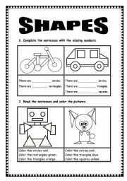 English Worksheet: Shapes