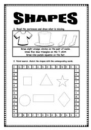 English Worksheet: Shapes