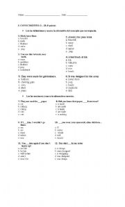 English worksheet: test