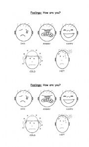English worksheet: Feelings! How are you?