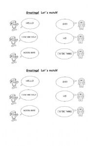 English worksheet: Greetings! 