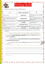 English Worksheet: Writing skills - 2 exercises