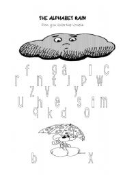 English Worksheet: The Alphabet Rain