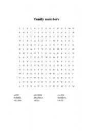 English Worksheet: family members