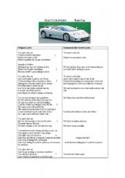 English Worksheet: Fast Car Tracy Chapman
